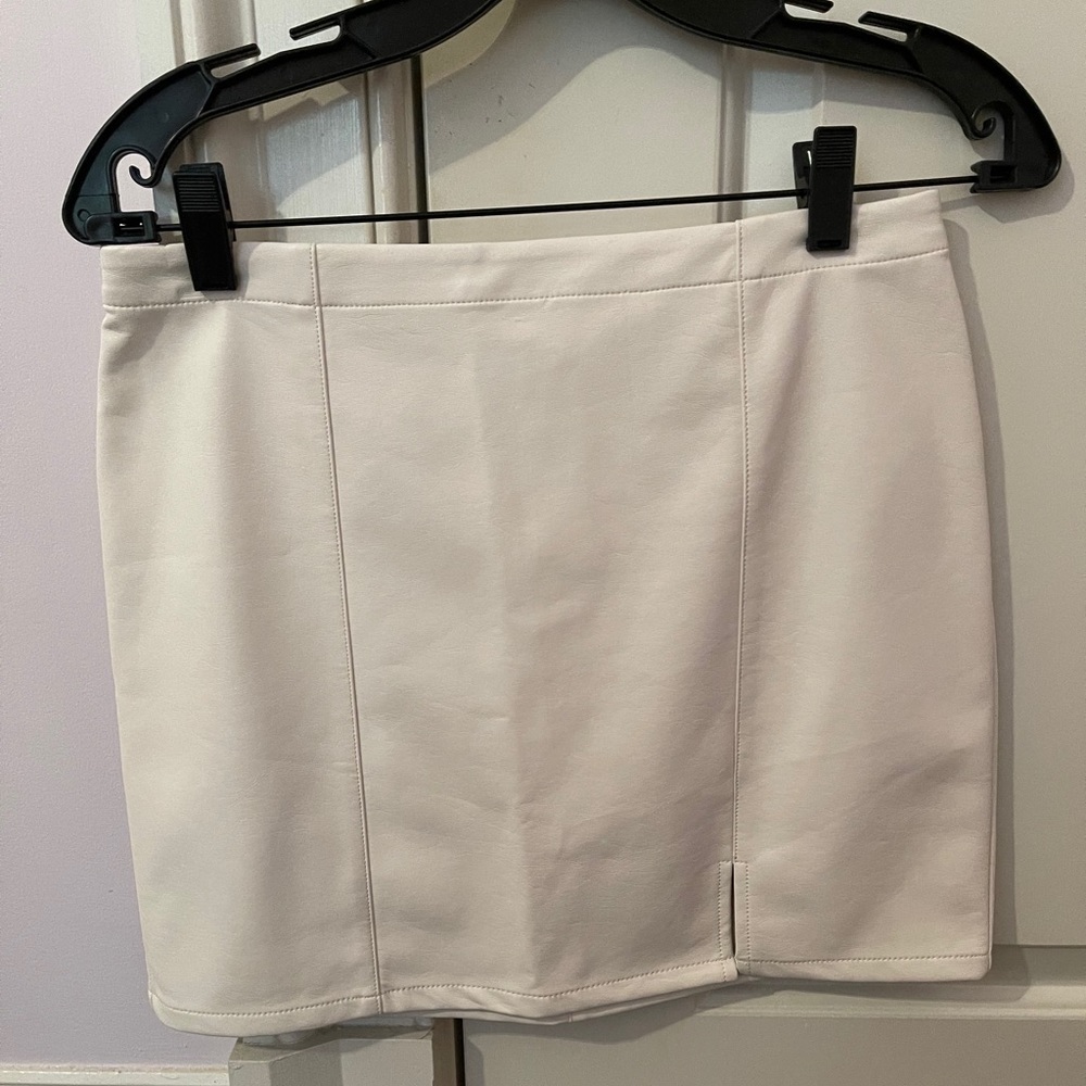 Never been worn White leather skirt